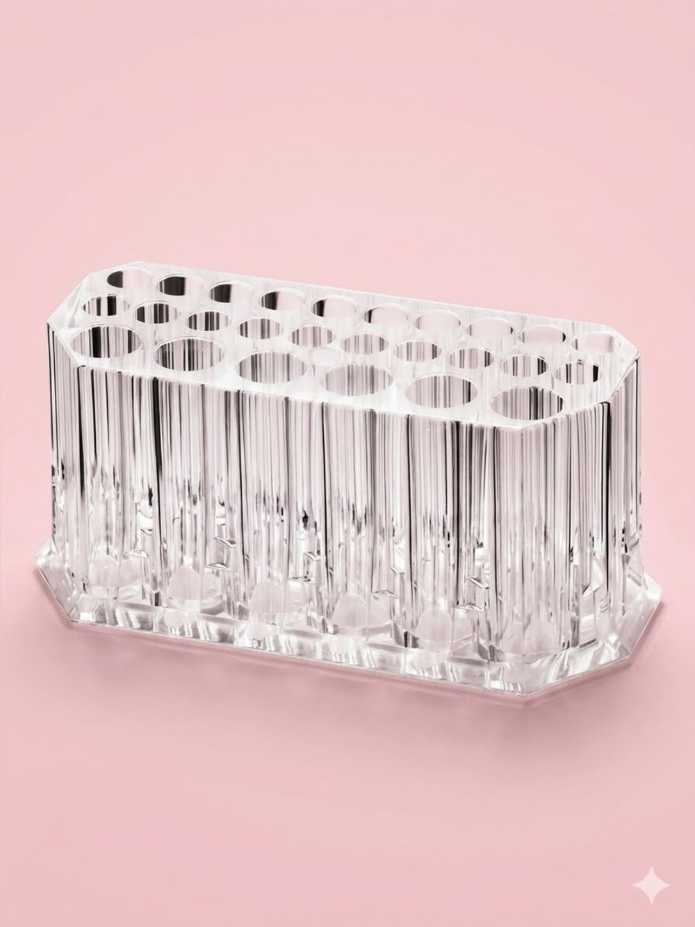 Acrylic Makeup Organizer For Slim Handles 26 Space Storage Display Container